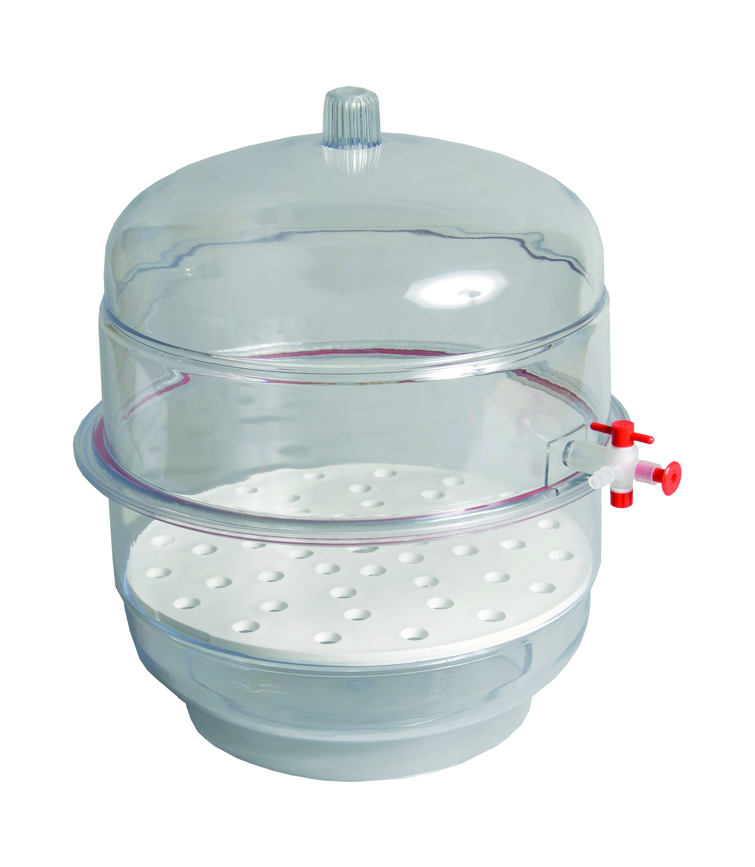 DESICCATOR, VACUUM, CLEAR BASE, 8" - Click Image to Close