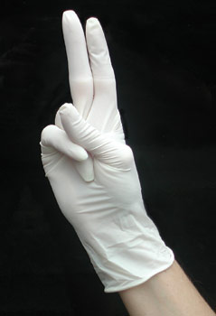 GLOVES LATEX LARGE POWDERED