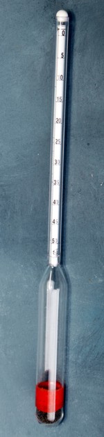 PLASTIC HYDROMETER, BAUME 0/12° x 0.1°