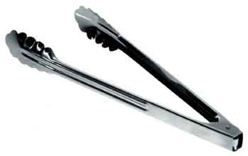 UTILITY TONGS STAINLESS STEEL 12 INCHES